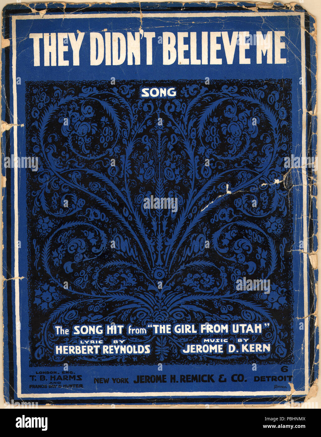 1717 They Didn't Believe Me cover Stock Photo - Alamy