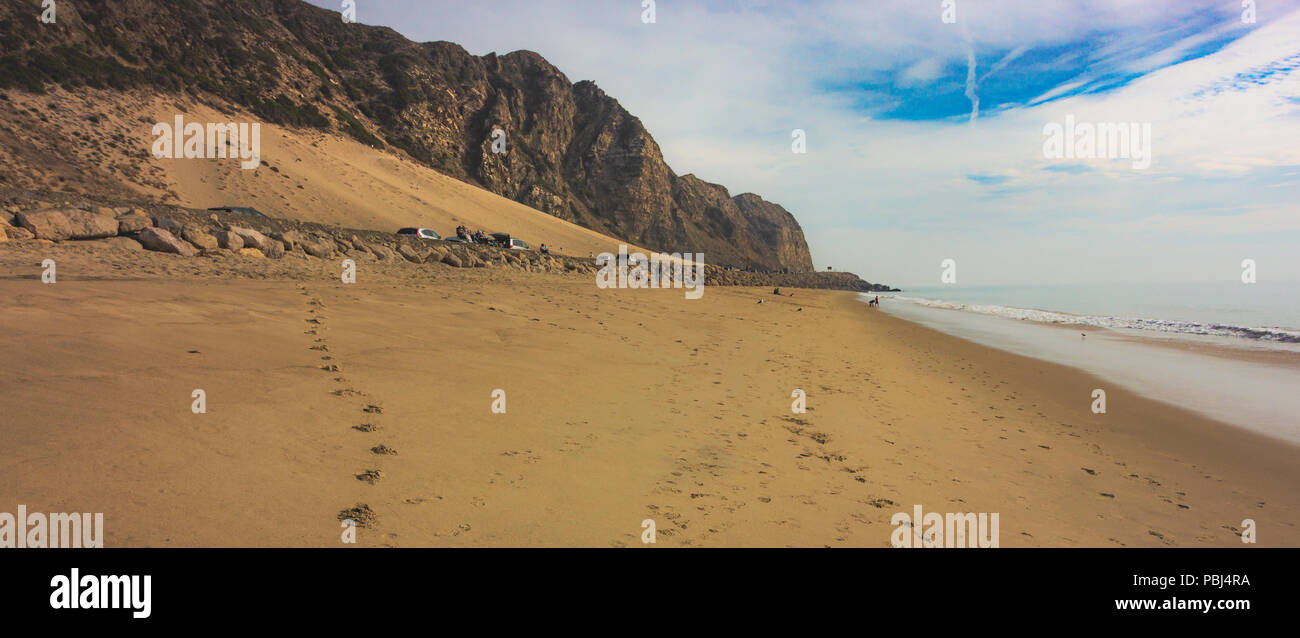 Beautiful coastal view of Point Sand Dune and beach along famous Pacific Coast Highway, Ventura County, California Stock Photo