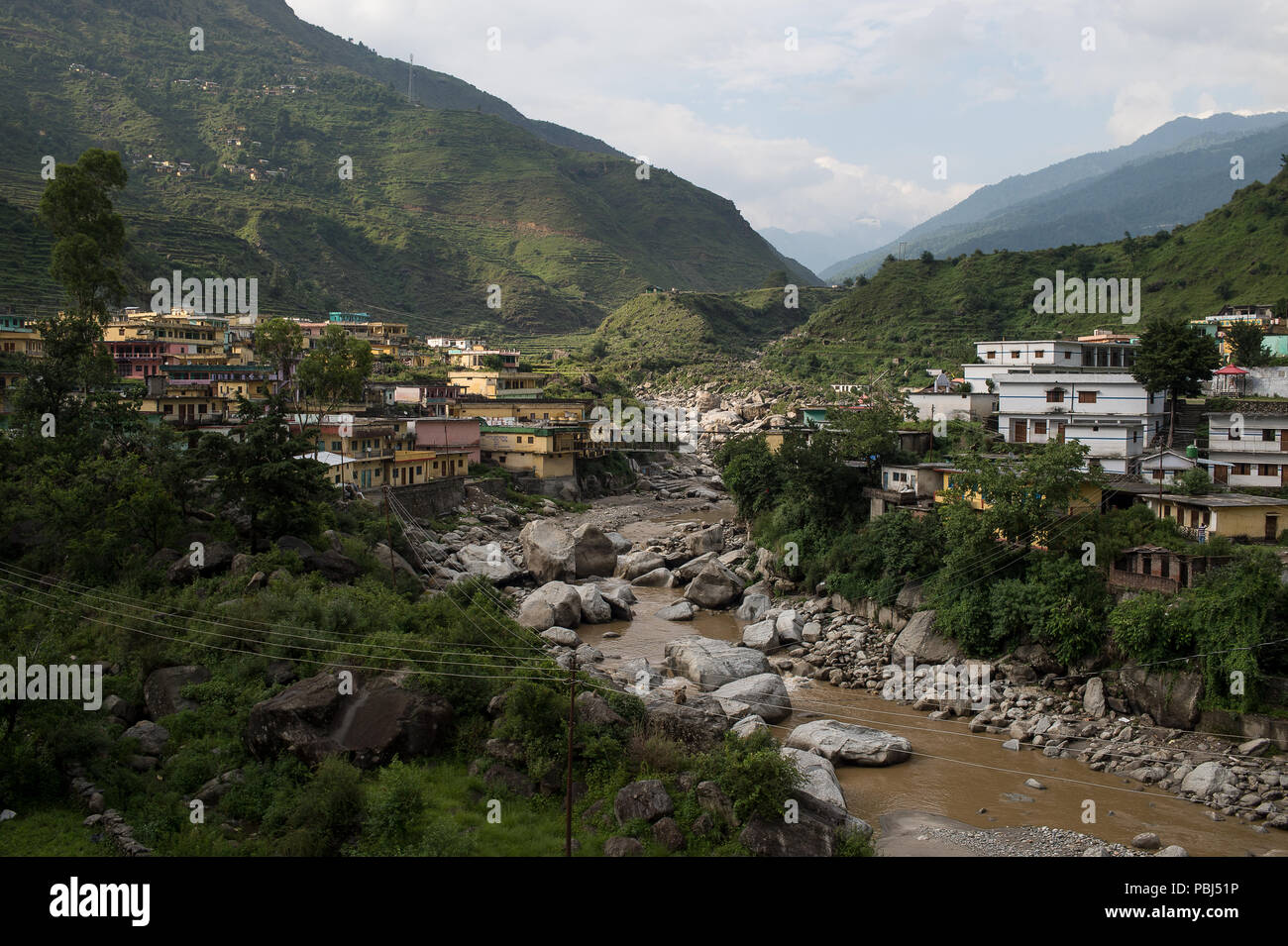 Pre-himalayan small village of Ghuttu, Uttarakhand, India, Asia Stock Photo