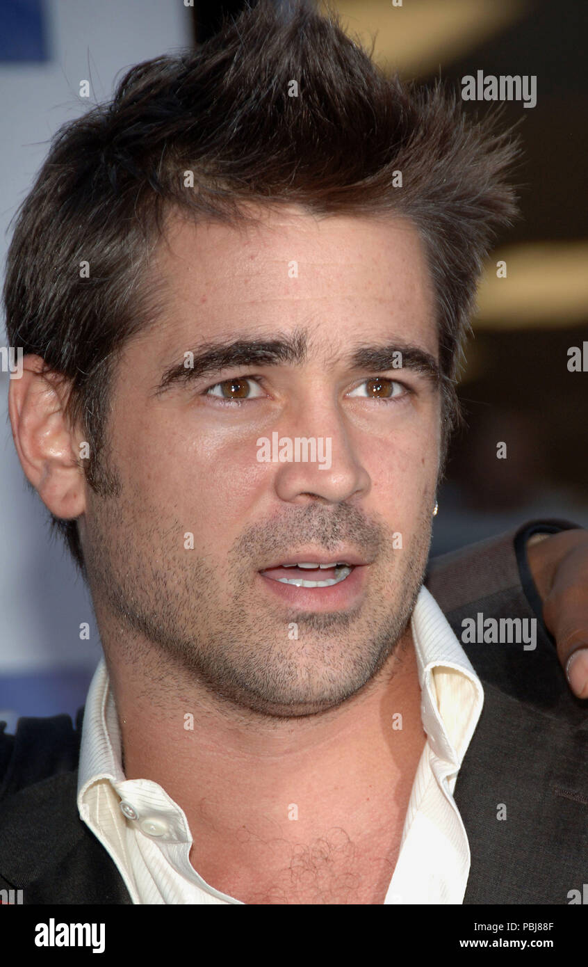 Colin Farrell arriving at the MIAMI VICE Premiere at the Westwood Village Theatre  In Los Angeles. July 20, 2006. headshot FarrellColin039 Red Carpet Event, Vertical, USA, Film Industry, Celebrities,  Photography, Bestof, Arts Culture and Entertainment, Topix Celebrities fashion /  Vertical, Best of, Event in Hollywood Life - California,  Red Carpet and backstage, USA, Film Industry, Celebrities,  movie celebrities, TV celebrities, Music celebrities, Photography, Bestof, Arts Culture and Entertainment,  Topix, headshot, vertical, one person,, from the year , 2006, inquiry tsuni@Gamma-USA.com Stock Photo