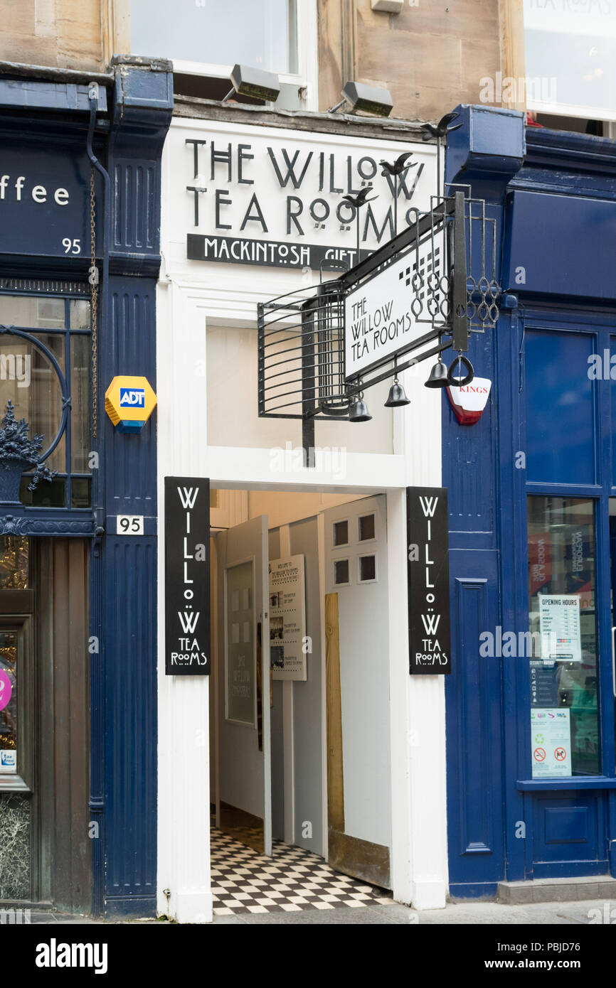 The Willow Tea Rooms est 1983, 97 Buchanan Street, Glasgow, Scotland, UK Stock Photo