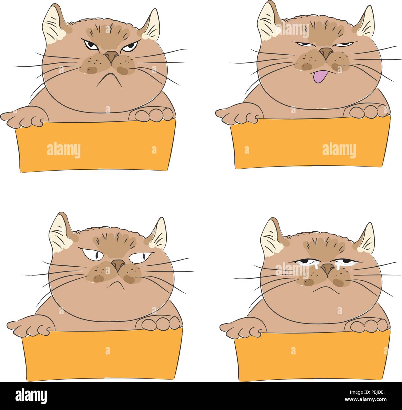 Design of cute cat with feeling Stock Vector Image & Art - Alamy