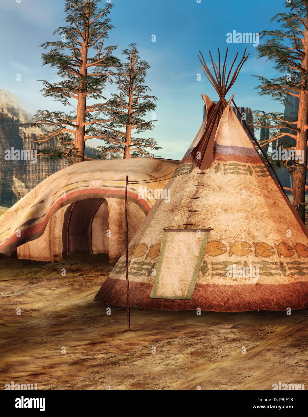 Indian camp hi-res stock photography and images - Alamy