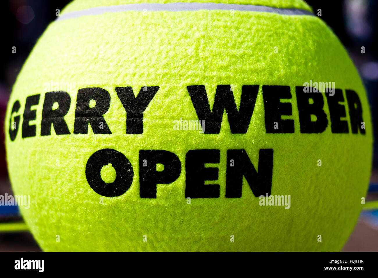 An oversized tennis ball advertising the Gerry Weber Open tennis  championship at a merchandise stall in Halle (Westfalen), Germany Stock  Photo - Alamy