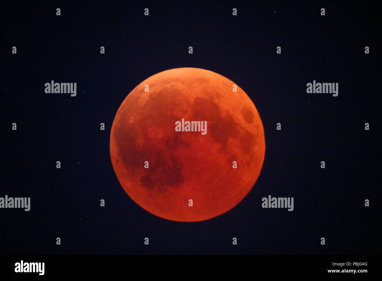 total lunar eclipse 2018 Stock Photo - Alamy
