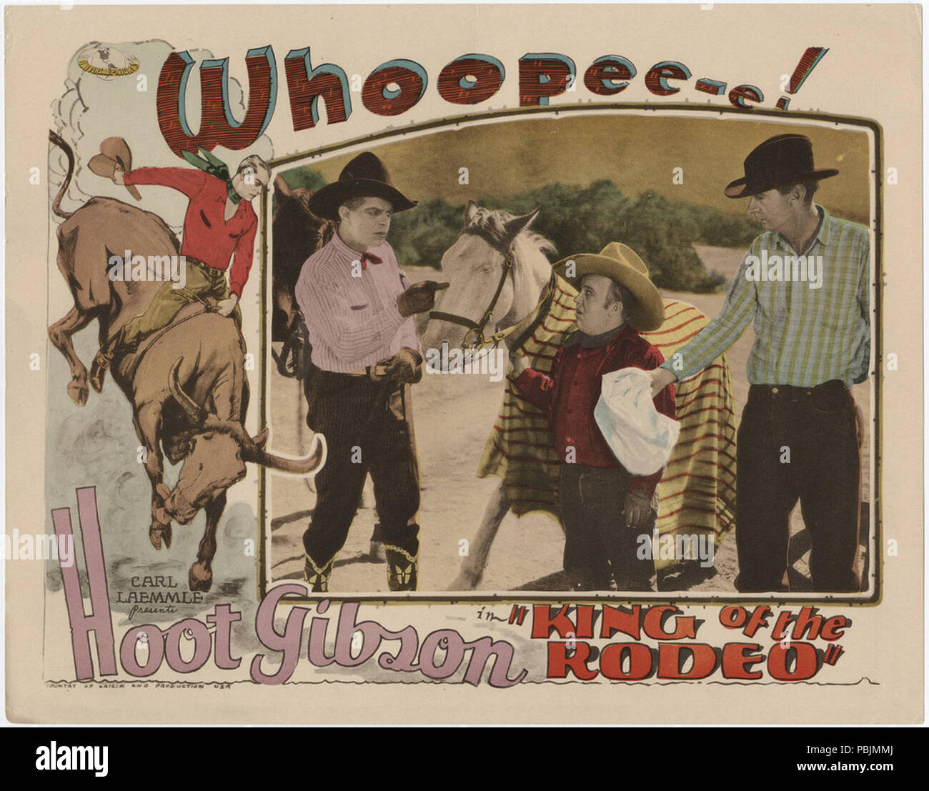 Gibson Rodeo 1852 Whoopee-e - Hoot Gibson in King of the Rodeo 1929 Stock Photo - Alamy