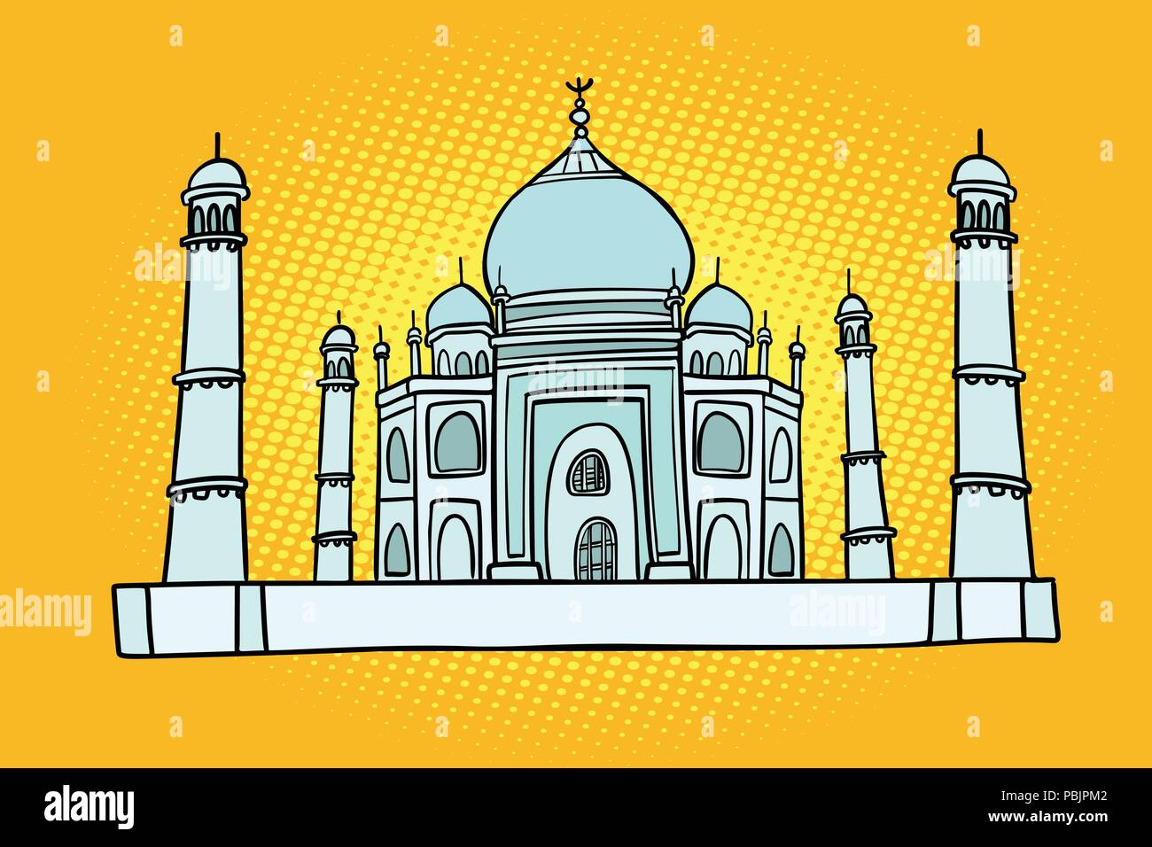 Taj Mahal. India Asia. Travel and tourism Stock Vector