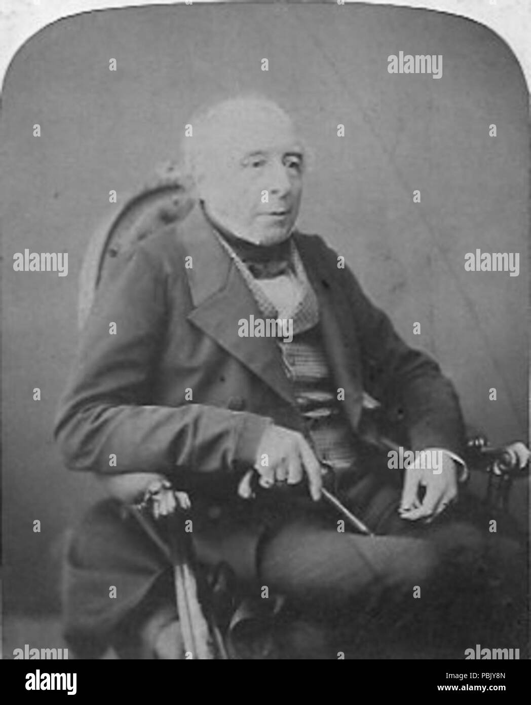 . English: Photograph of Philip Hardwick, architect. circa 1850 1187 Philip Hardwick Stock Photo