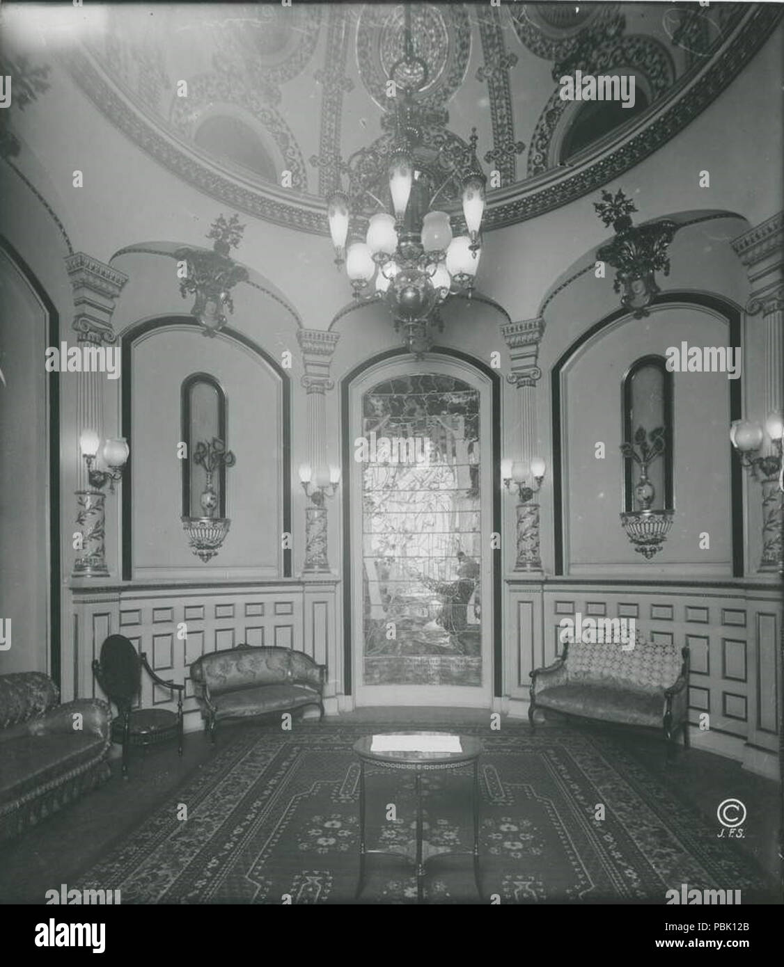 1558 Special Sealing Room Salt Lake Temple Stock Photo