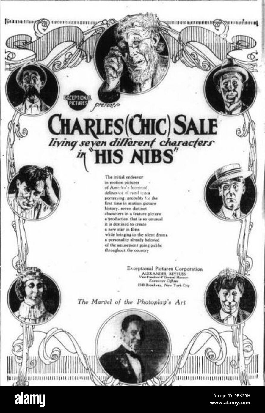 761 His Nibs (1921) 1 Stock Photo Alamy