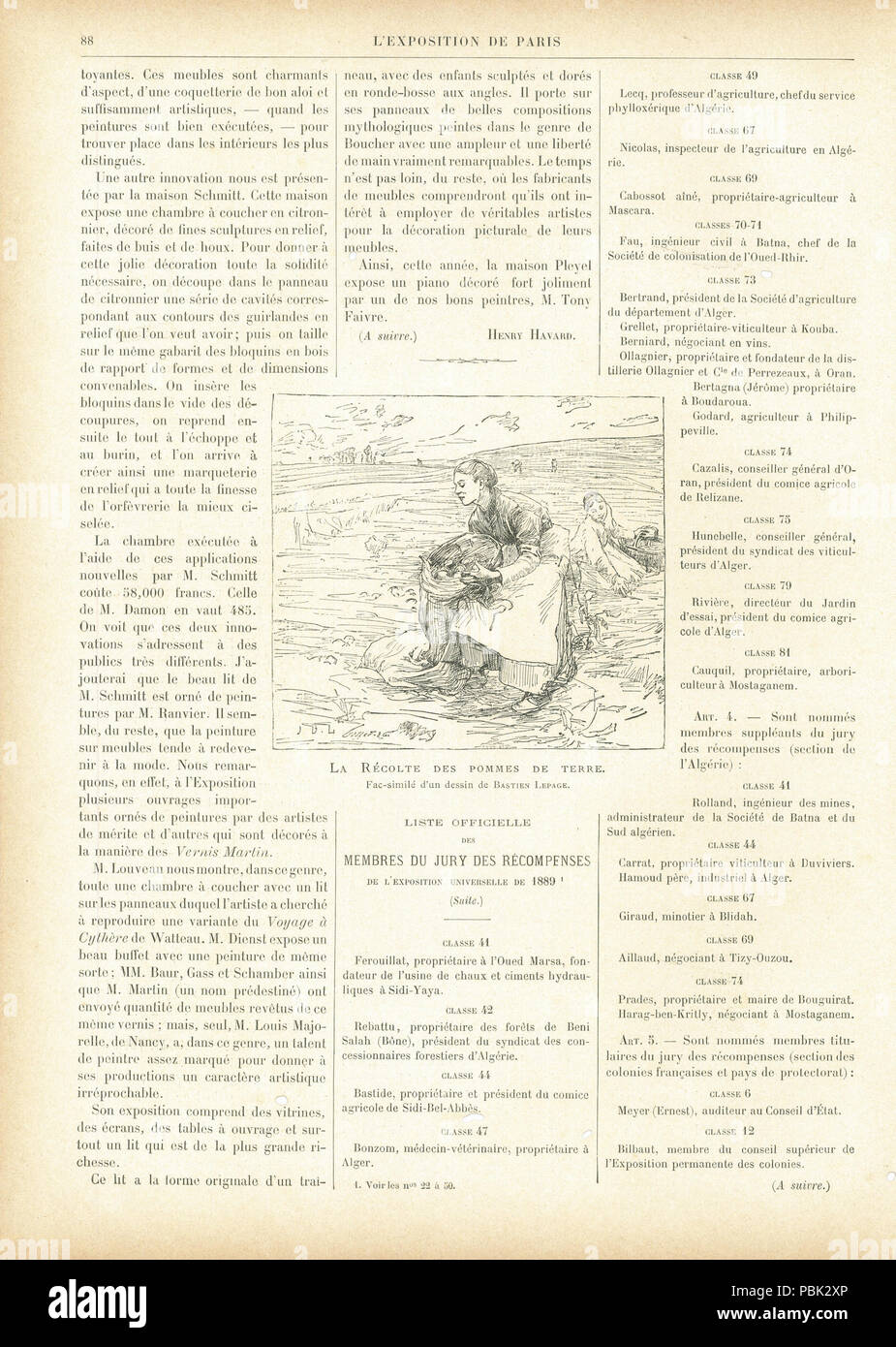 873 L'Exposition de Paris de 1889 No51 page 88 Stock Photo