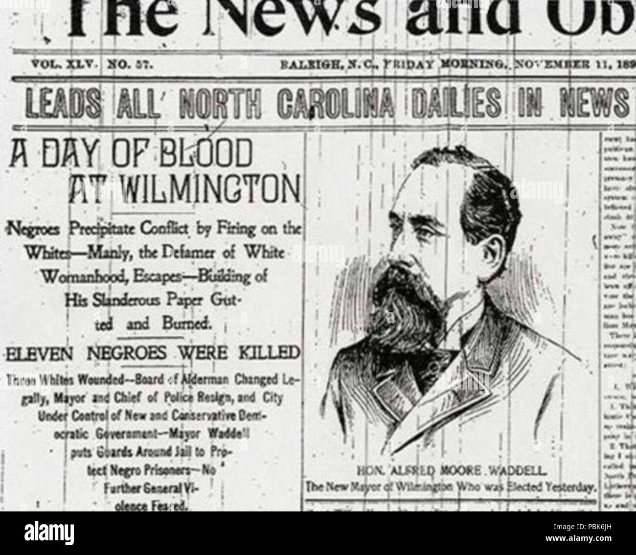 1098 News &amp; Observer History Rewrite Stock Photo