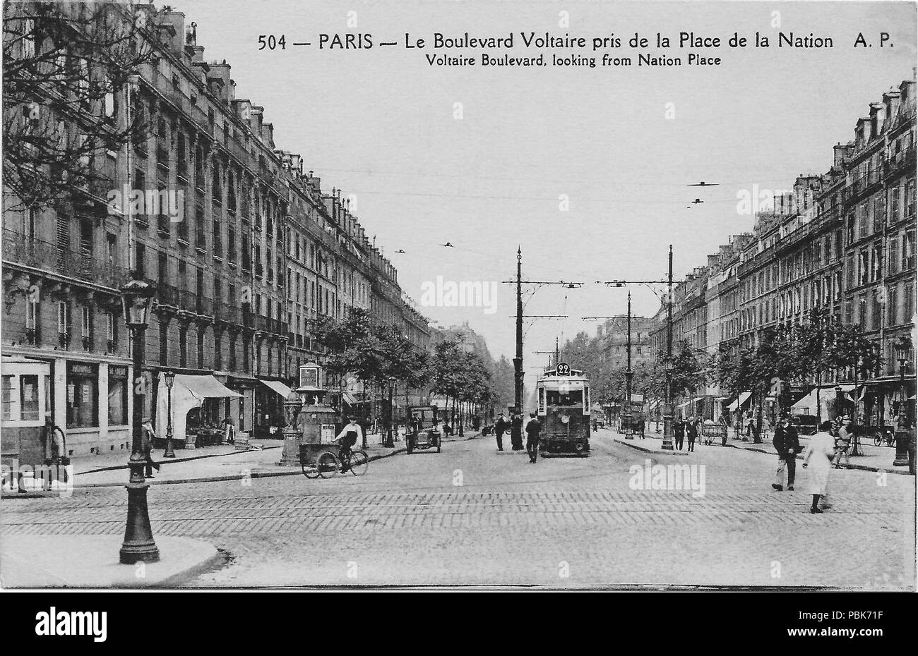 1168 Paris Le Boulevard Voltaire Stock Photo Alamy