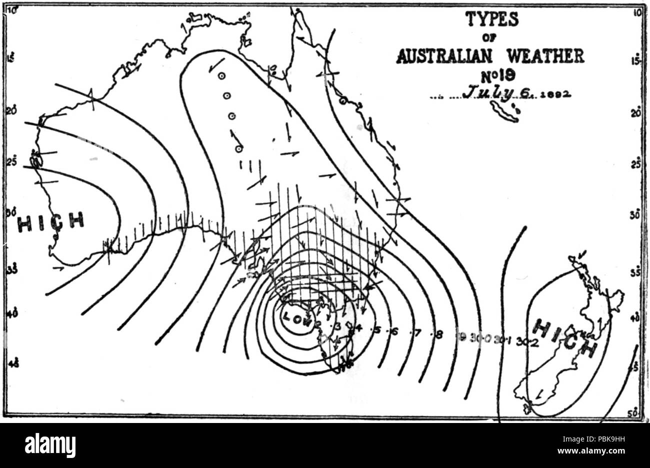 1783 Types of Australian weather No 19 July 6 1892 Stock Photo - Alamy
