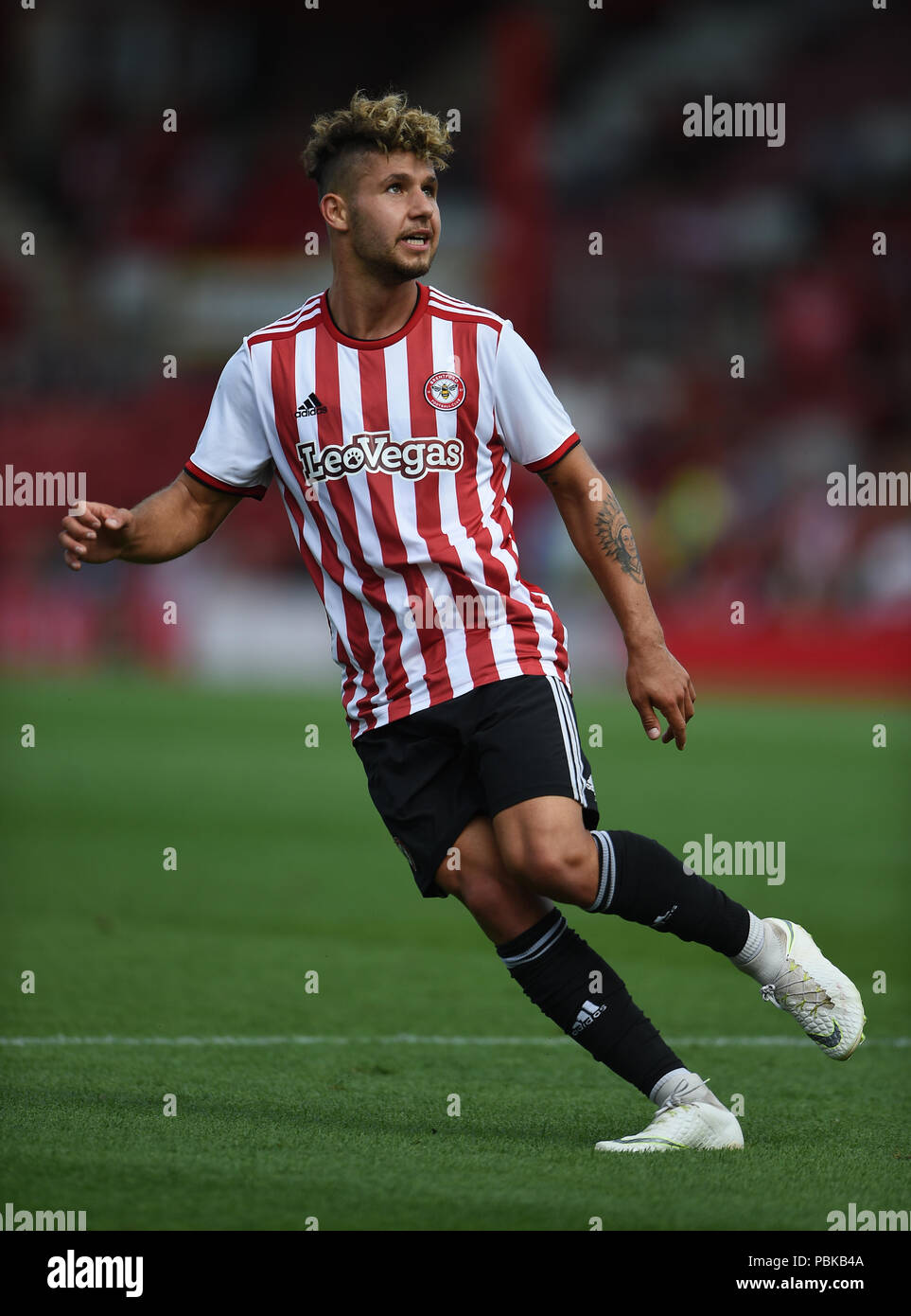 Emiliano Marcondes Of Brentford During The Pre Season Friendly Match At Griffin Park London Press Association Photo Picture Date Saturday July 28 2018 See Pa Story Soccer Brentford Photo Credit Should Read Daniel