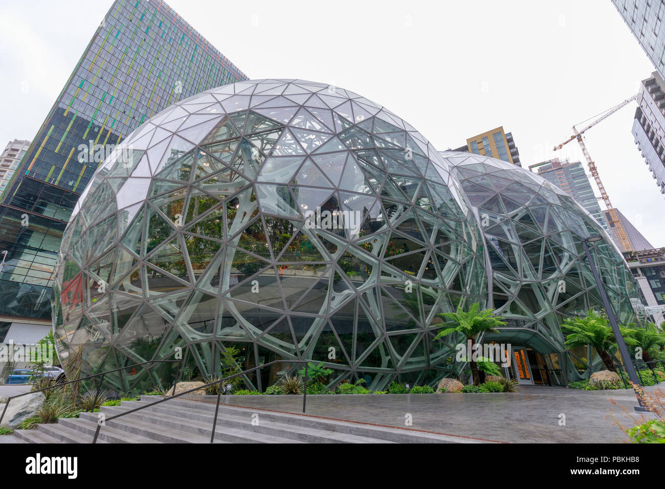 The spheres at amazon headquarters at downtown seattle hi-res stock  photography and images - Alamy