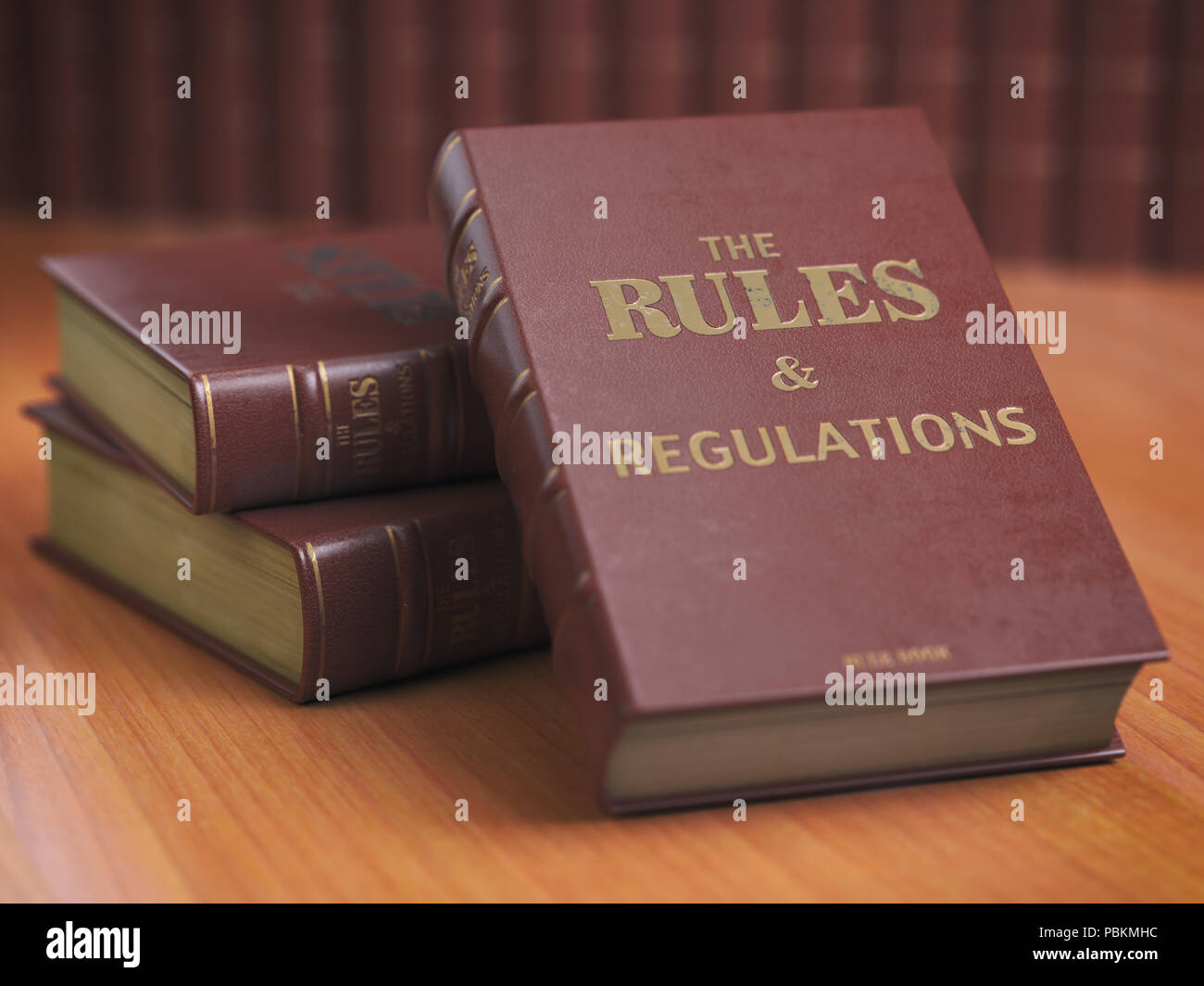 Rules an regulations books with official instructions and directions of