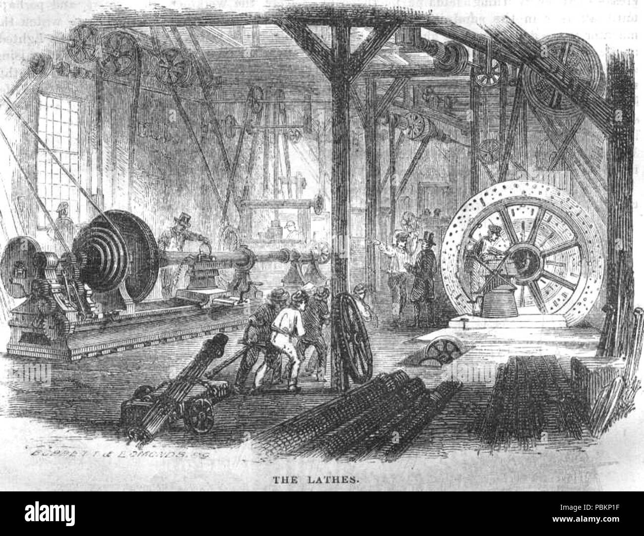 887 Lathes in the Novelty Iron Works Stock Photo Alamy