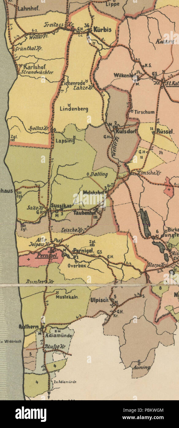 919 Liepupe kihelkonna mõisad (1903) Stock Photo