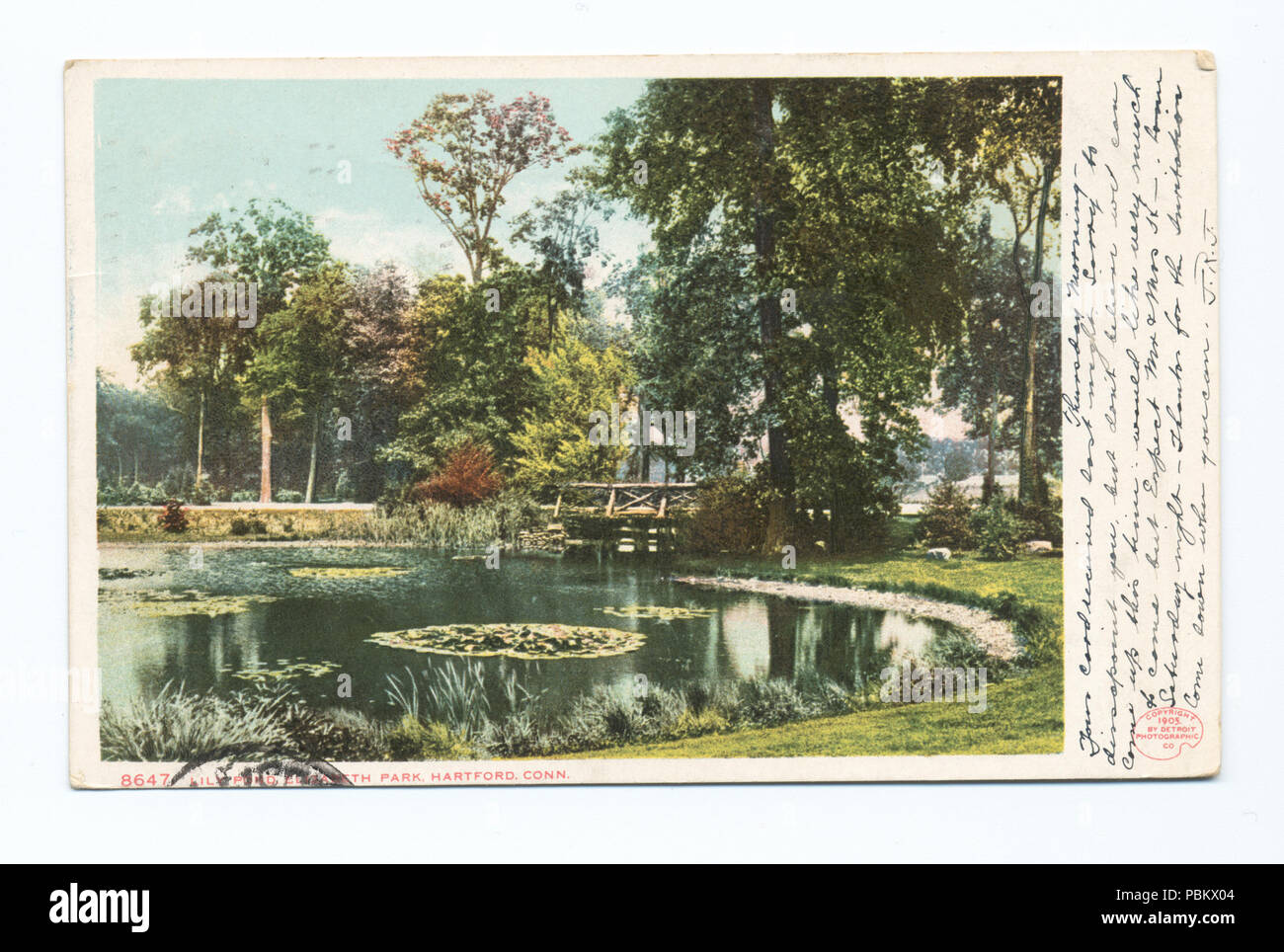 922 Lily Pond, Elizabeth Park, Hartford, Conn (NYPL b12647398-67911) Stock Photo