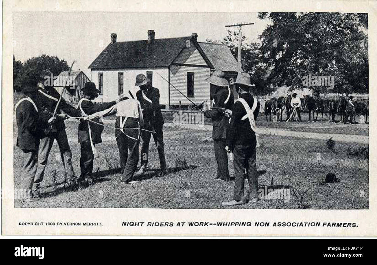938 Lot J Night Riders whipping non-association farmer, cpy Vernon Merrit of Paducah, KY (NBY 2450) Stock Photo
