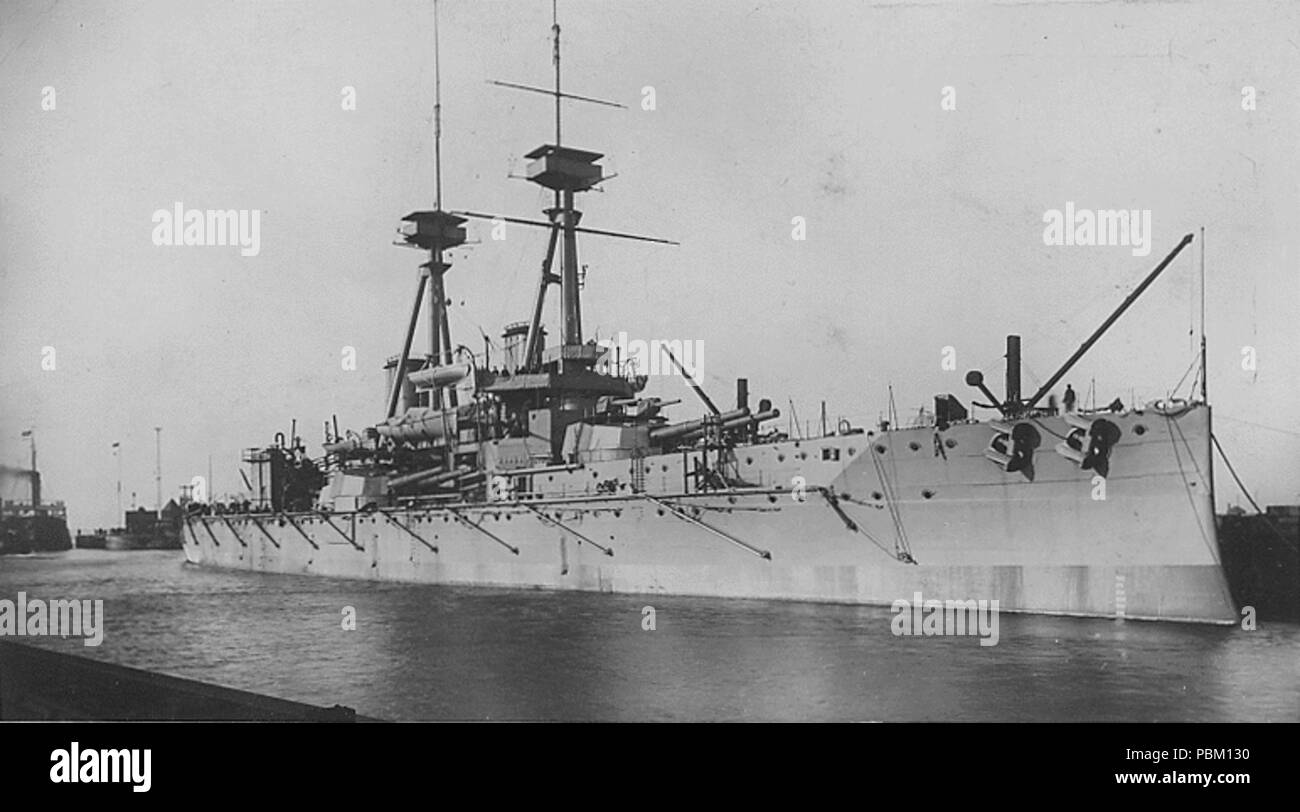 763 HMS Vanguard (1909) Stock Photo