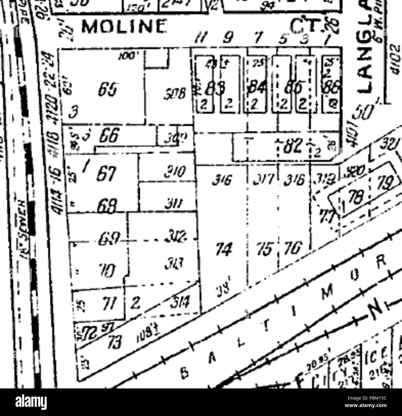 763 Hoffner HD Sanborn map Stock Photo Alamy