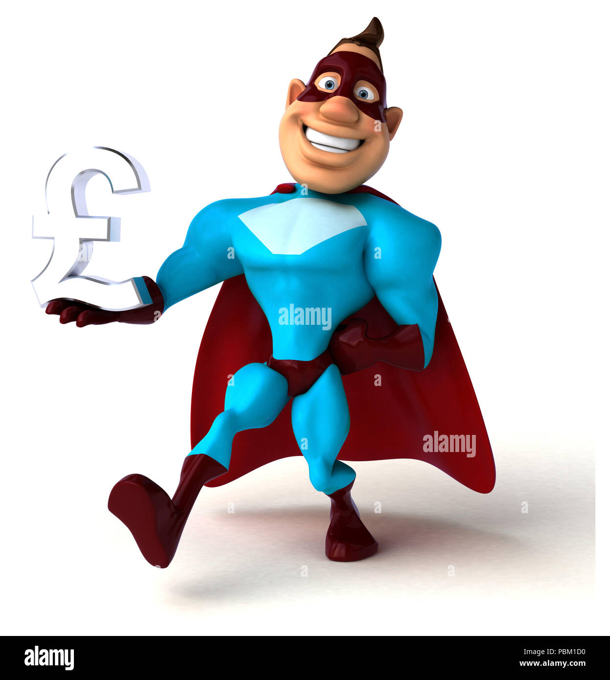Fun superhero - 3D Illustration Stock Photo - Alamy