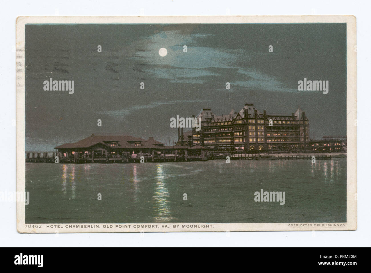 770 Hotel Chamberlain By Moonlight Old Point Comfort Va Nypl