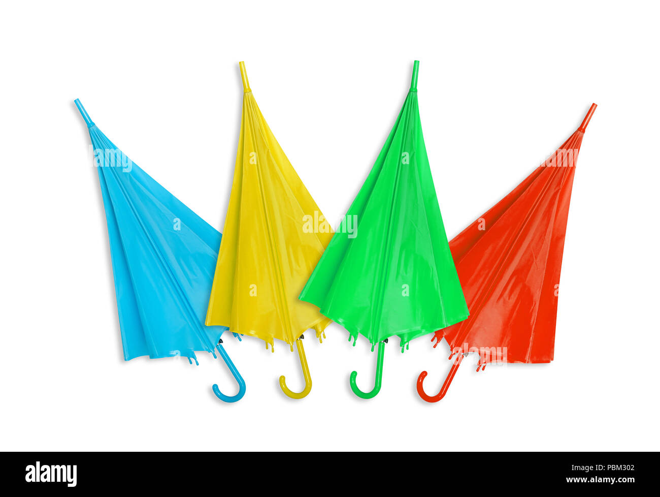 blue umbrella isolated on a white background Stock Photo Alamy