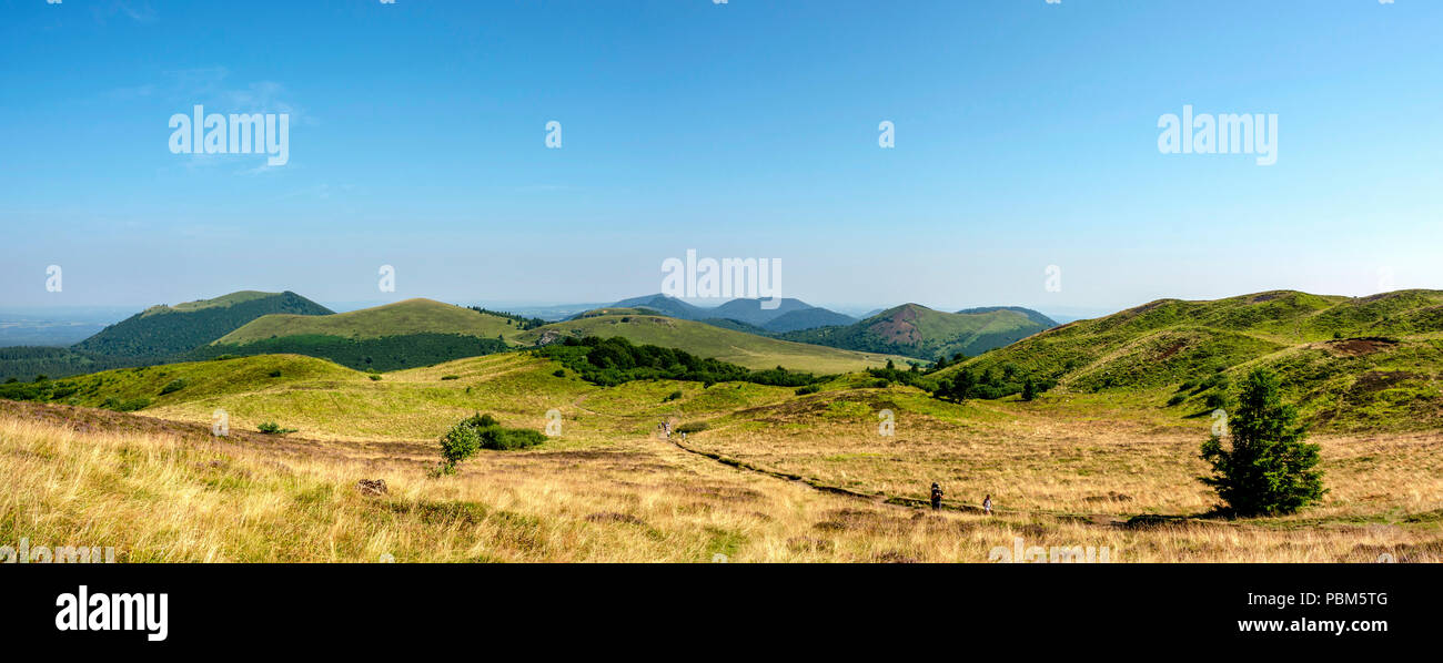Volcanic landscape of Regional Nature Park of the Volcanoes of Auvergne ...