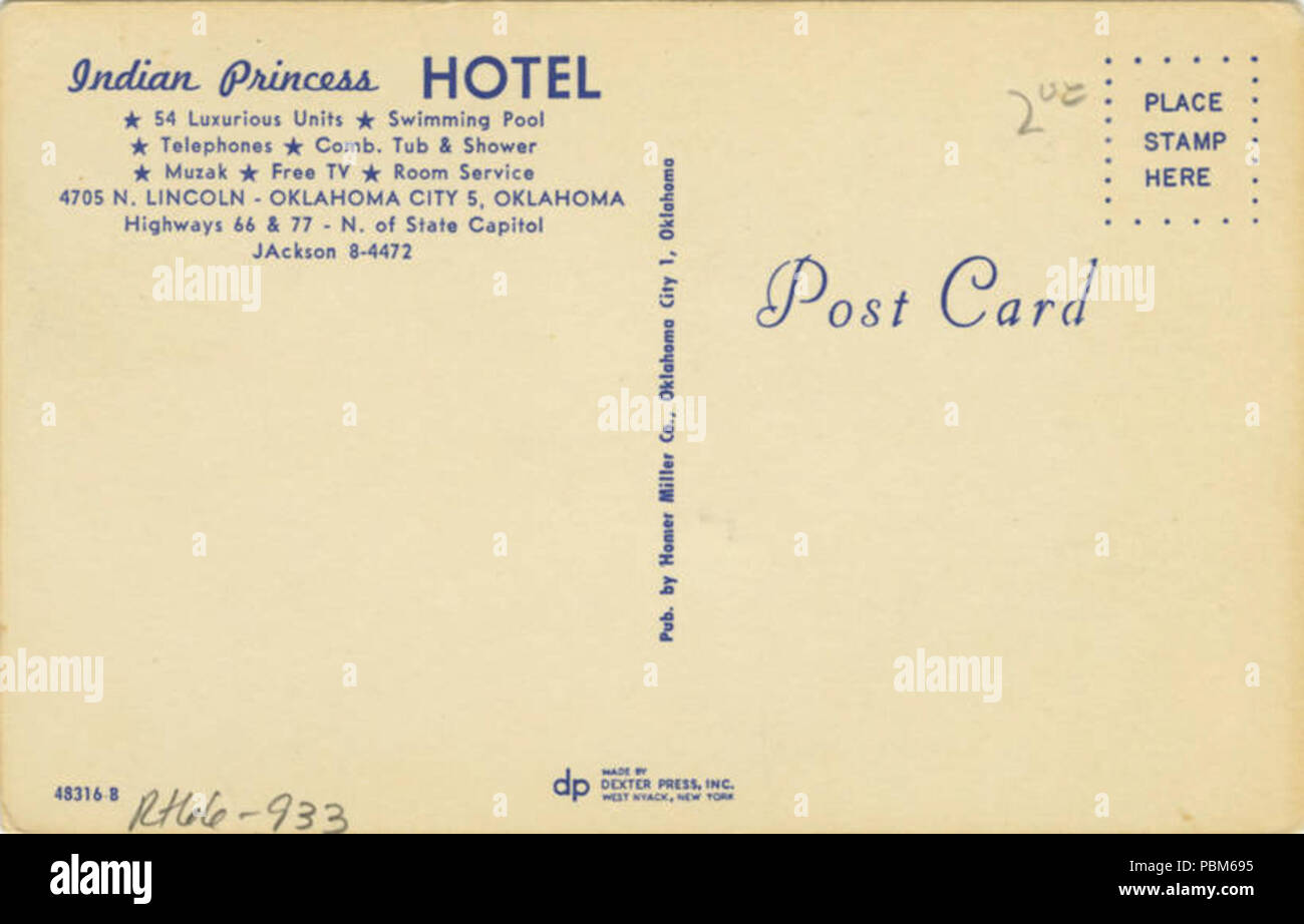 801 Indian Princess Hotel (NBY 432500) Stock Photo