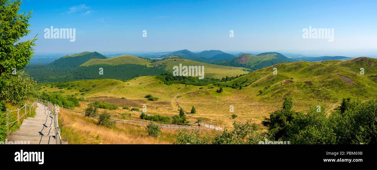 Volcanic landscape of Regional Nature Park of the Volcanoes of Auvergne ...