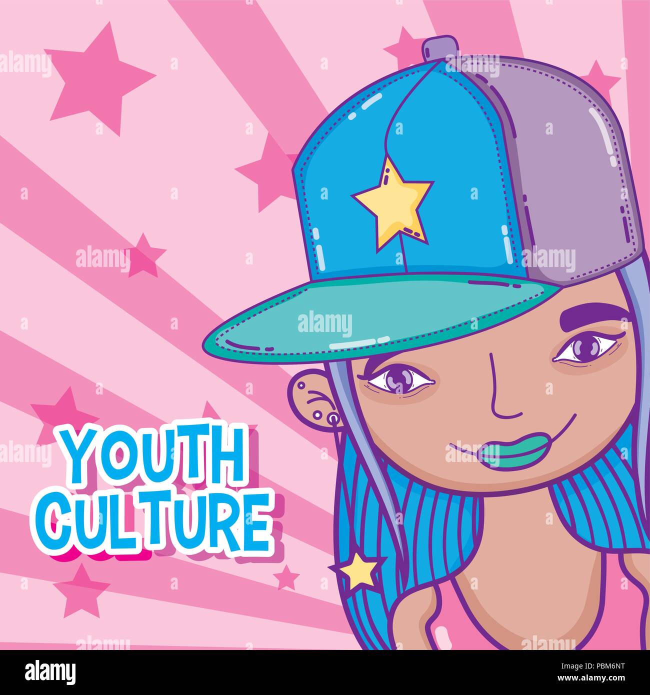 Youth culture cartoon Stock Vector