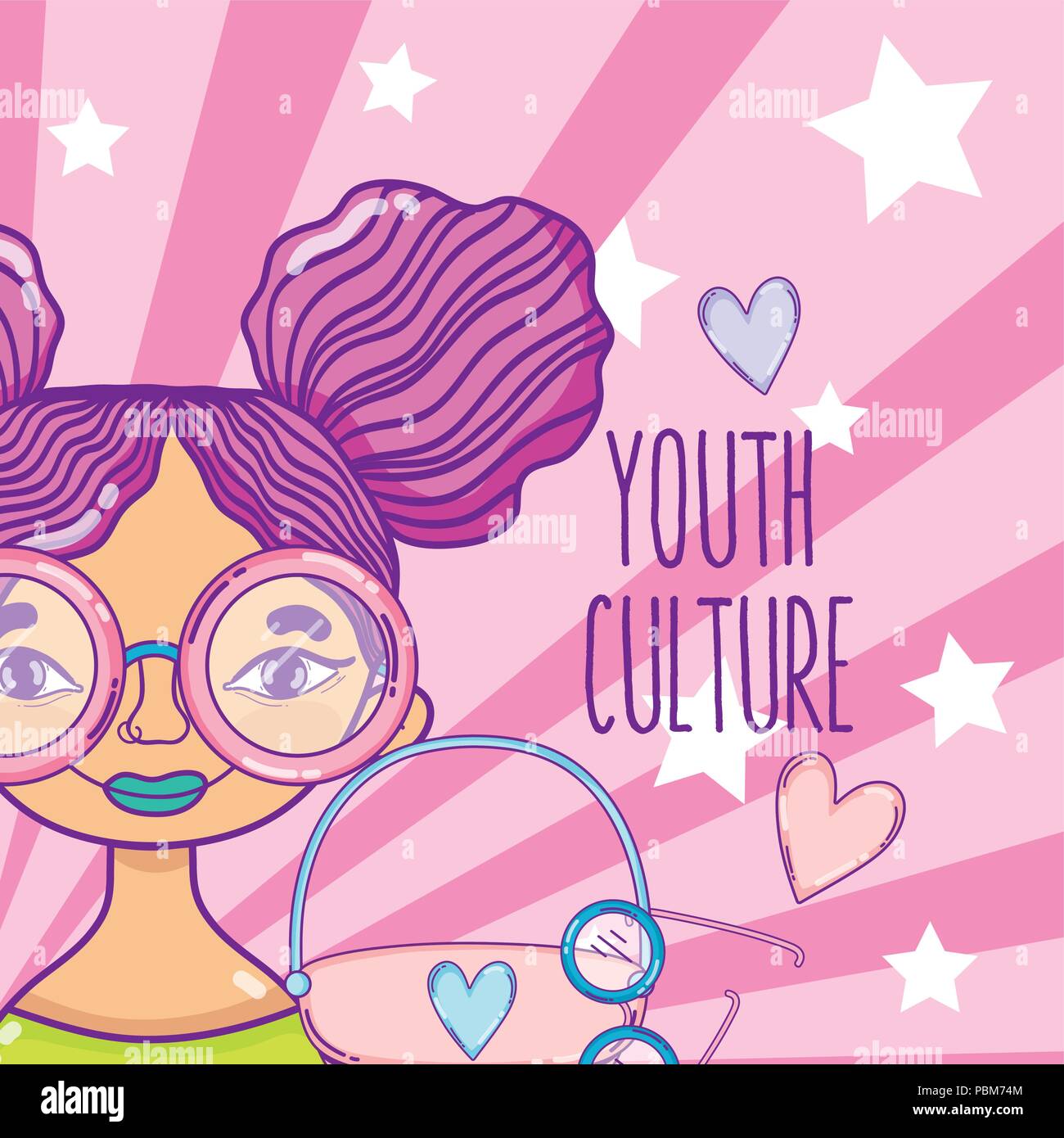 Youth culture cartoon Stock Vector