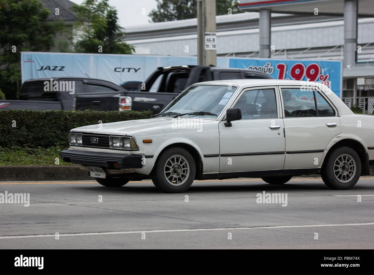 Chiangmai, Thailand - July 20 2018: Private car, Old Toyota Crown. On road  no.1001, 8 km from Chiangmai Business Area Stock Photo - Alamy