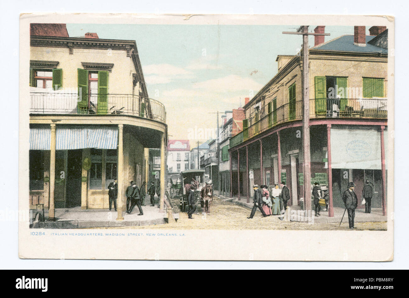 817 Italian Headquarters, Madison Street, New Orleans, La (NYPL b12647398-68732) Stock Photo