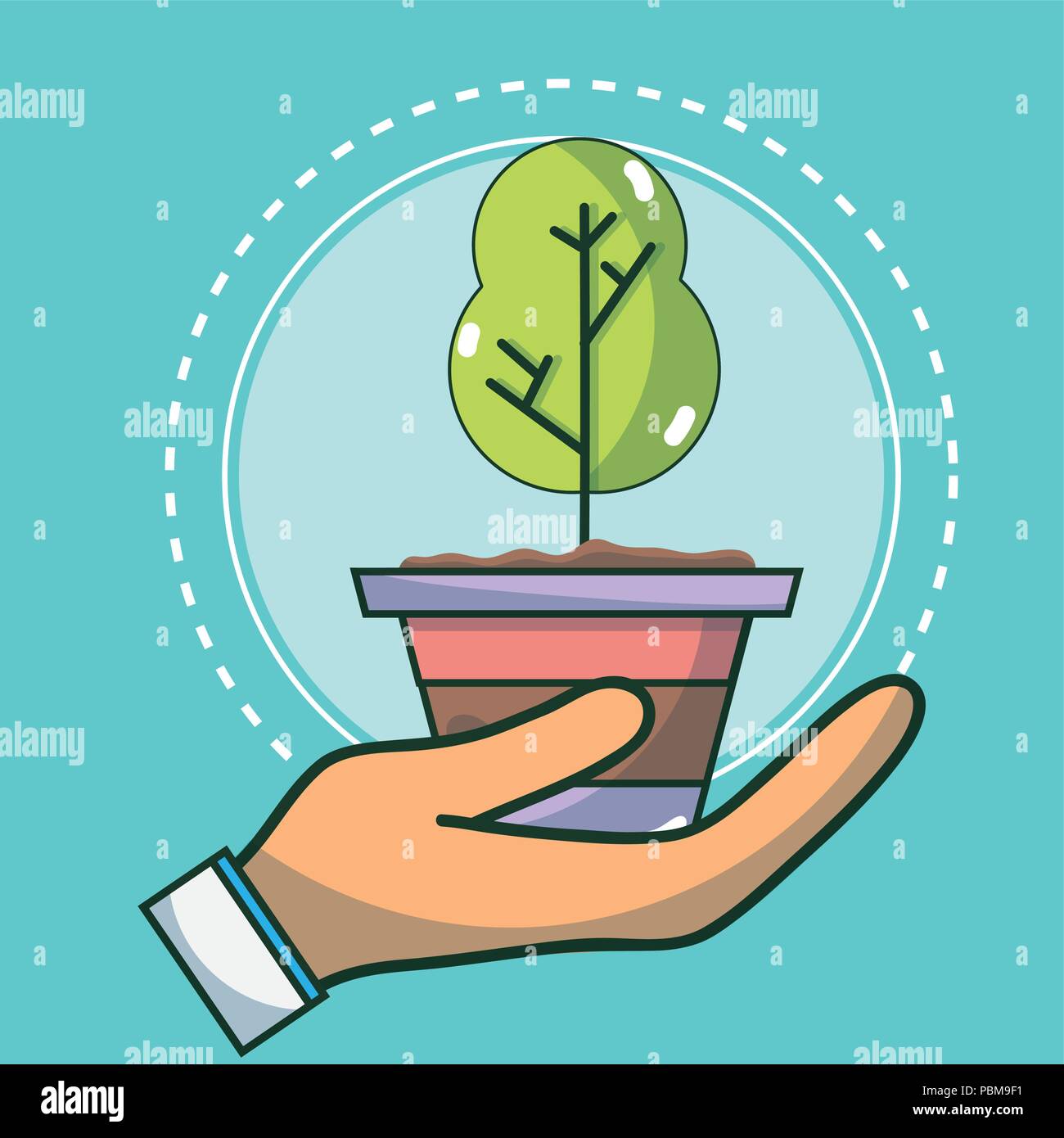 Hand holding eco enviroment Stock Vector Image & Art - Alamy