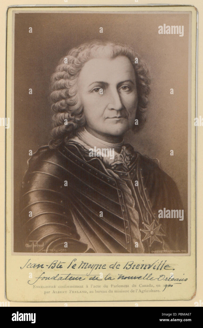 829 Jean-Bte le Moyne de Bienville Fondateur de la Nouvelle Orleans (HS85-10-16604) Stock Photo