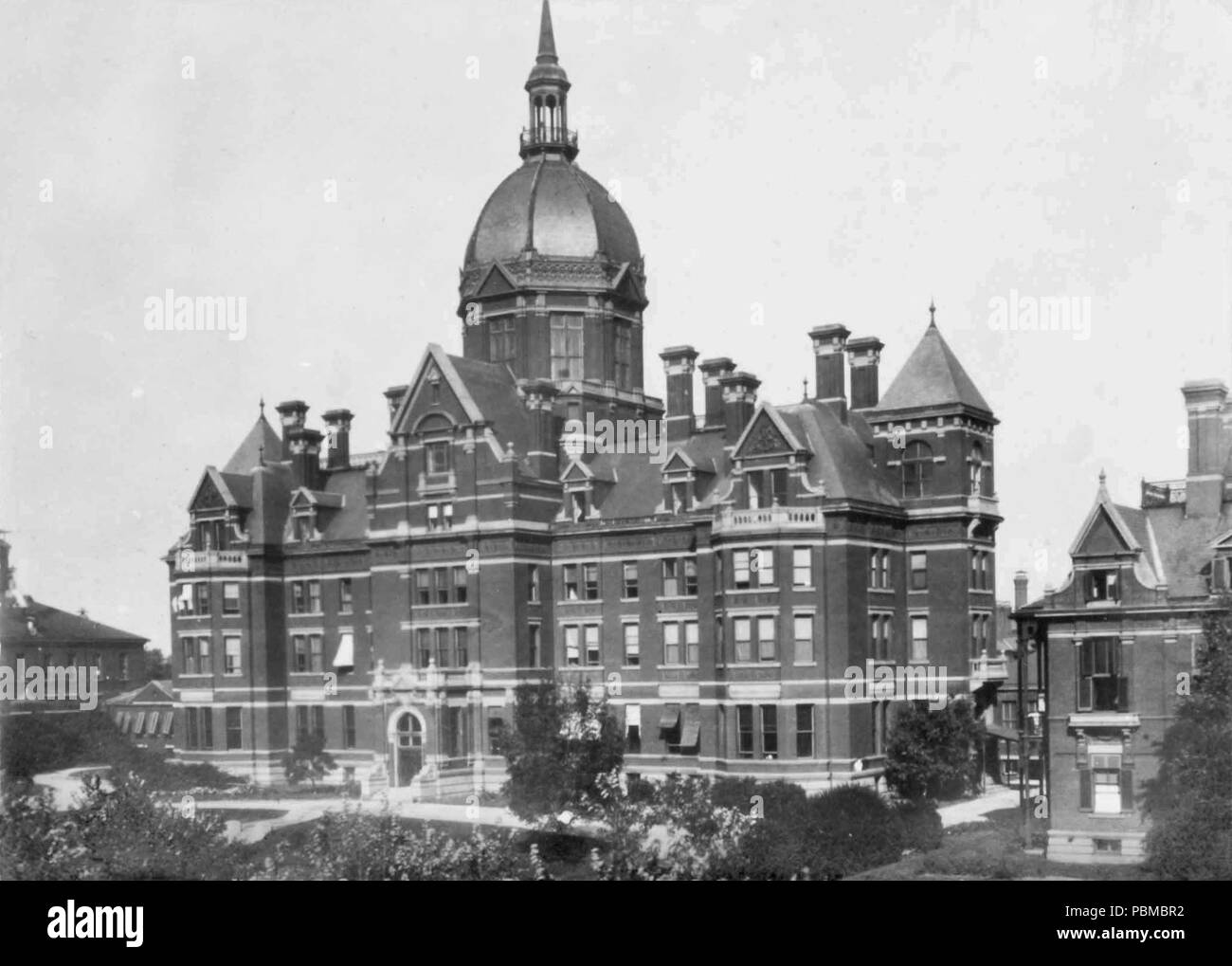 . English Photograph of Johns Hopkins Hospital in Baltimore during the