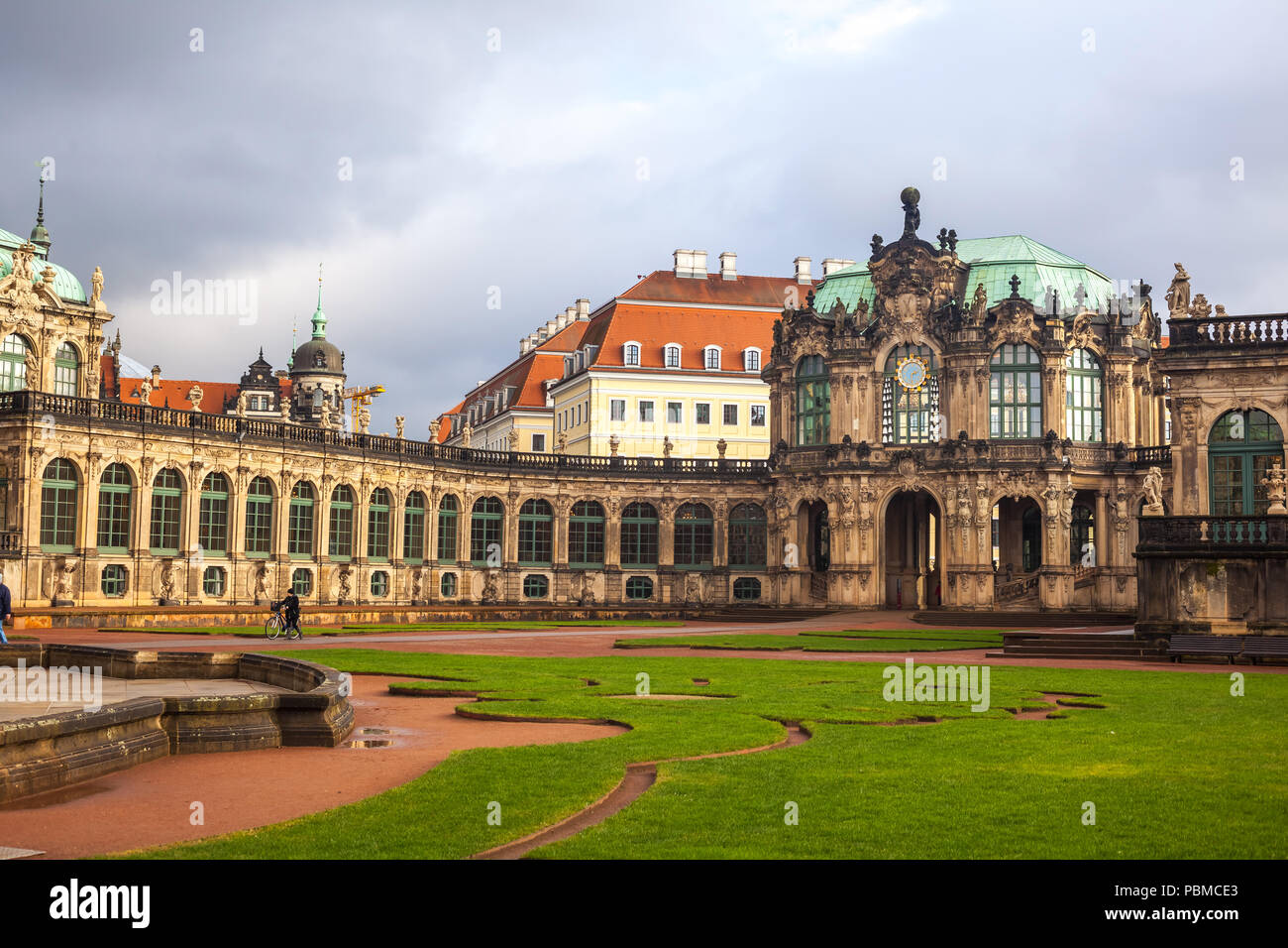 Zwinger Palace (architect Matthaus Poppelmann) - royal palace since 17 century in Dresden, Saxony, Germany. Stock Photo