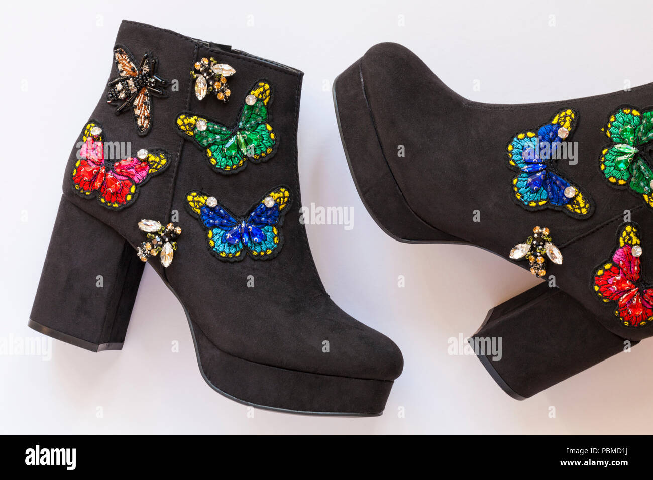 black heels with stones