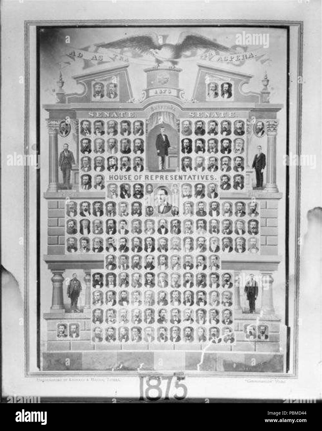 853 Kansas Legislature 1875 Stock Photo