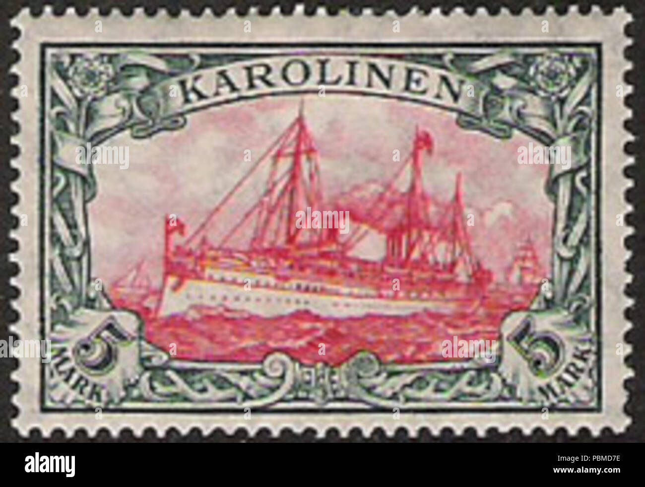 854 Karolinen-stamp Stock Photo