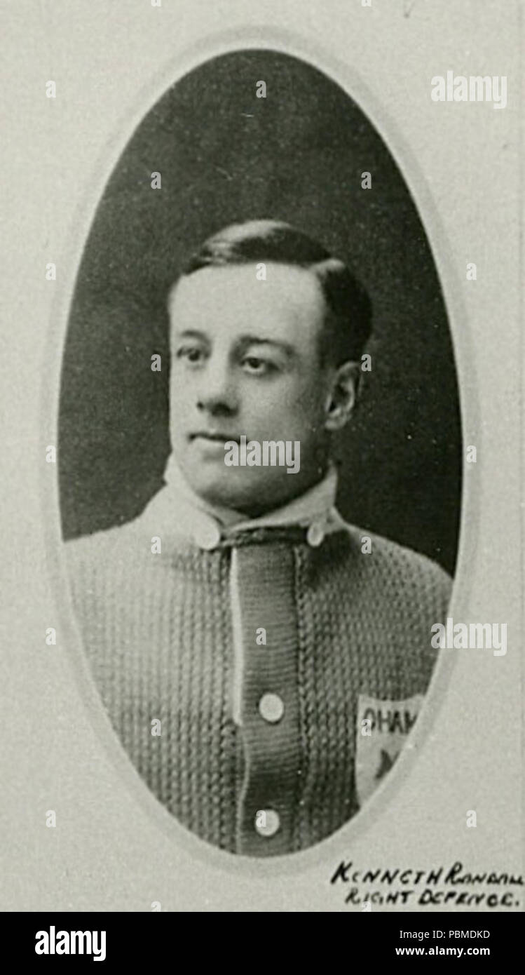 . English: Ken Randall of Toronto Arenas hockey club ca. 1917–1918 ...