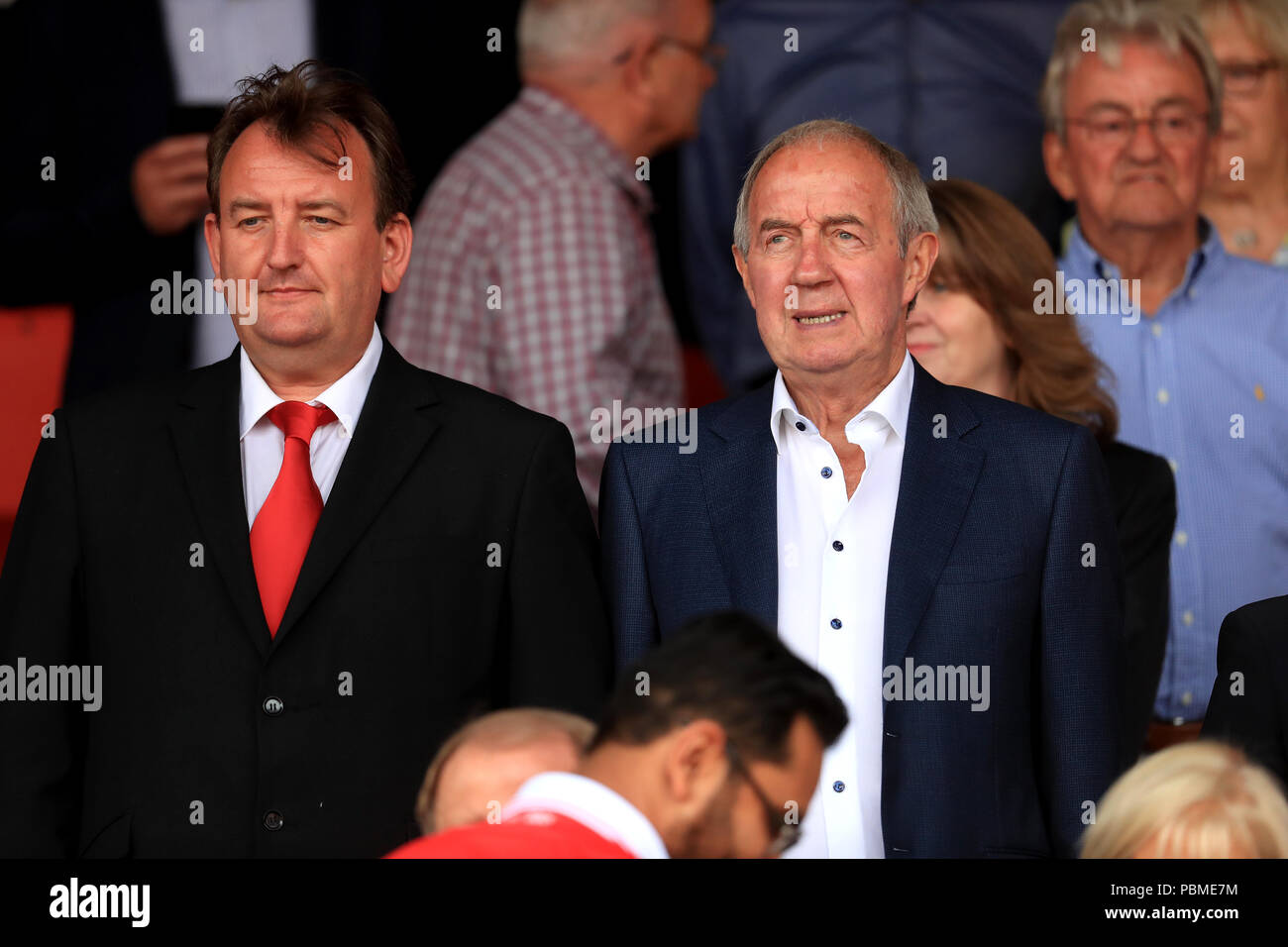 Nicholas Randall, Nottingham Forest chairman (left) and Frank Clark ...