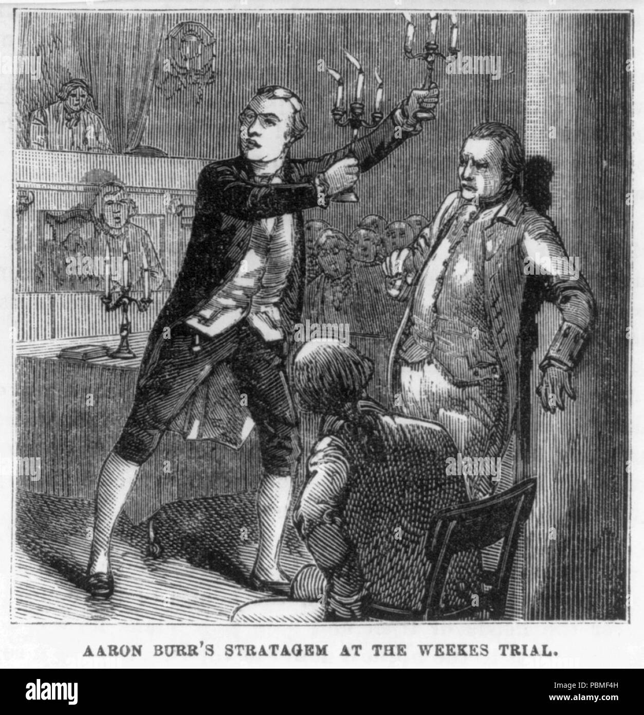 Aaron Burr's strategim at the Weeks (i.e. Levi Weeks) trial Stock Photo