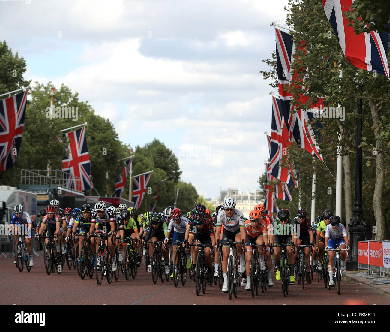 General action from the Prudential RideLondon, Classique during day one of the Prudential Ride London. Stock Photo