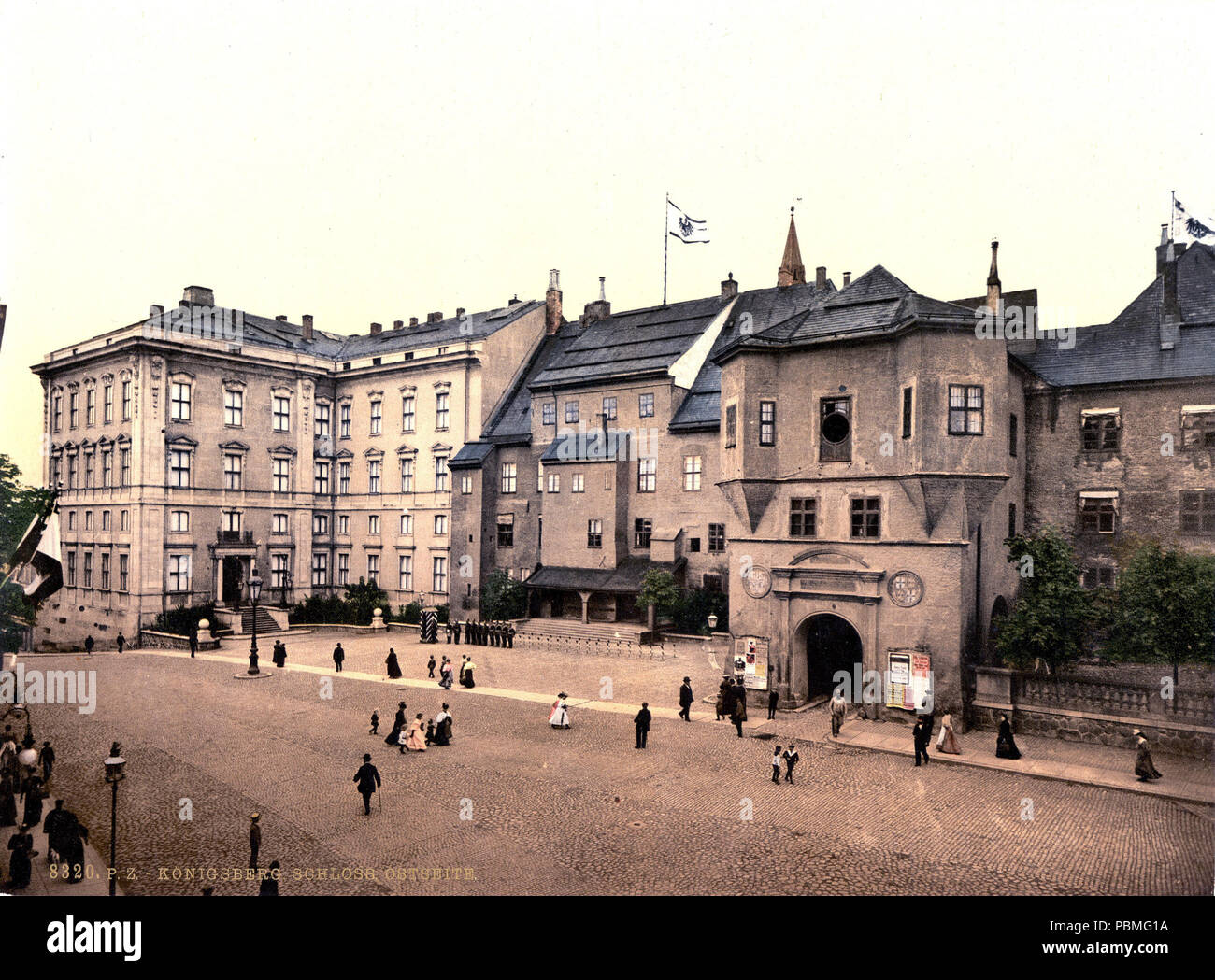 . English: Königsberg Castle Kaliningrad, Russia . between 1890 and 1900 865 Koenigsberg Schloss Ostseite 1900 Stock Photo