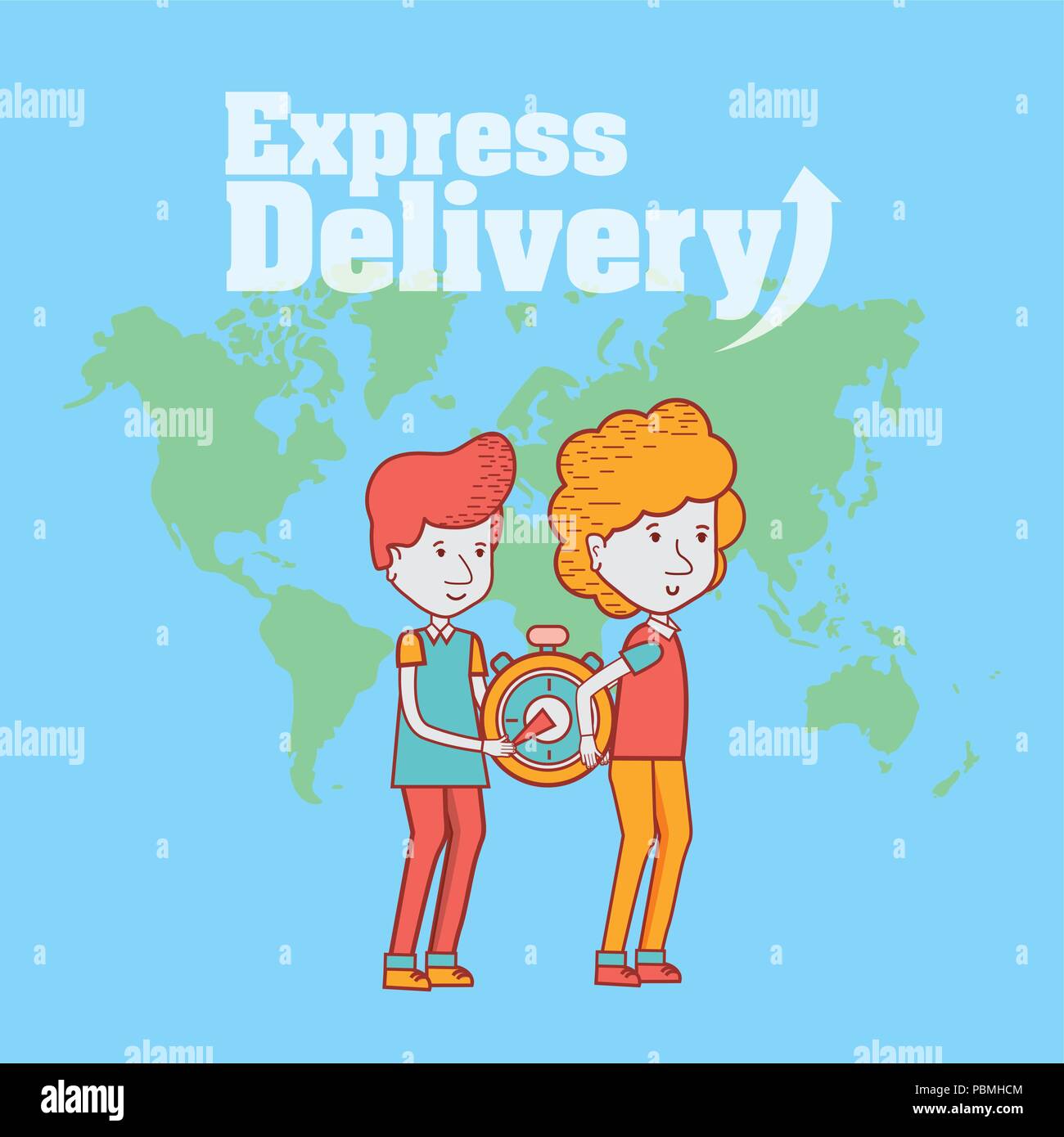 Express delivery cartoon Stock Vector Image & Art - Alamy